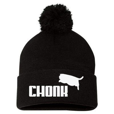 Chonk Cat Meme Funny Pom Pom 12in Knit Beanie