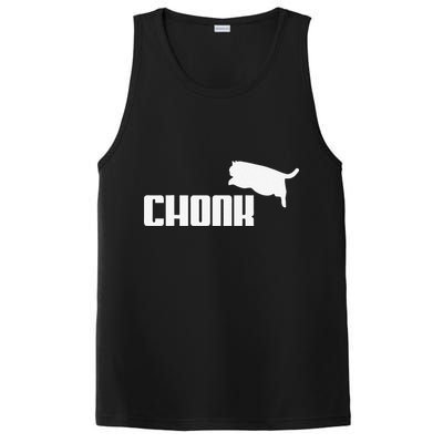 Chonk Cat Meme Funny PosiCharge Competitor Tank