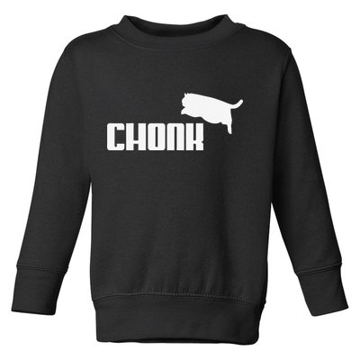 Chonk Cat Meme Funny Toddler Sweatshirt