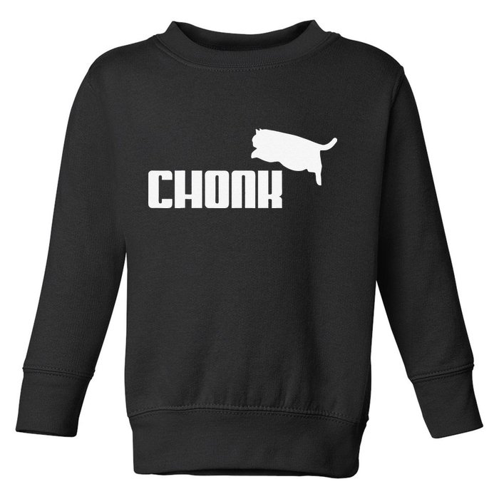 Chonk Cat Meme Funny Toddler Sweatshirt