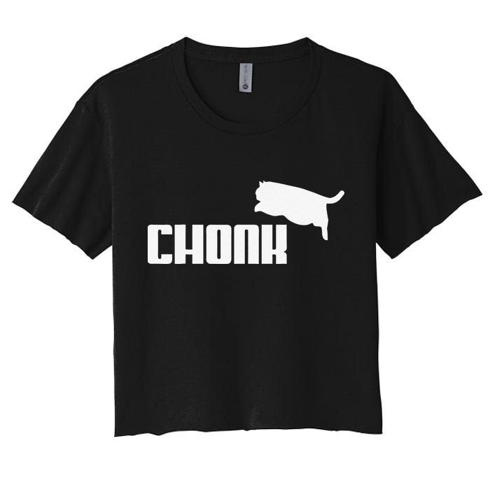Chonk Cat Meme Funny Crop Top