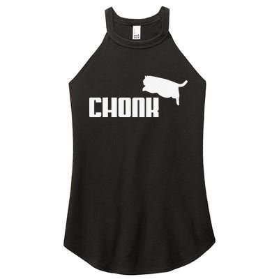 Chonk Cat Meme Funny Women's Perfect Tri Rocker Tank