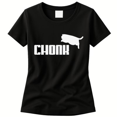 Chonk Cat Meme Funny Womens T-Shirt