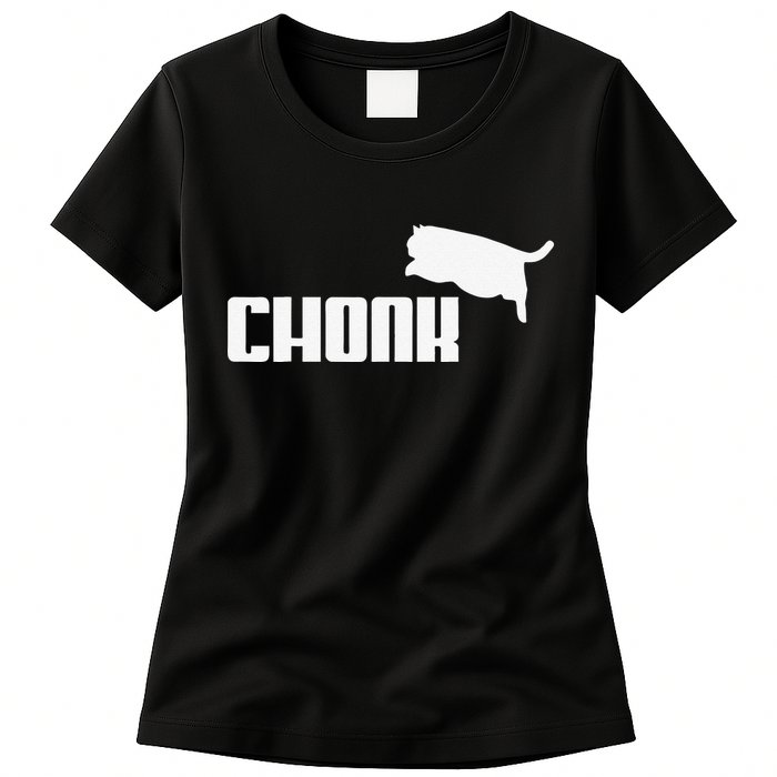 Chonk Cat Meme Funny Womens T-Shirt