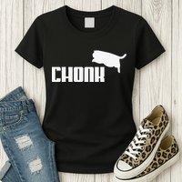 Chonk Cat Meme Funny Womens T-Shirt