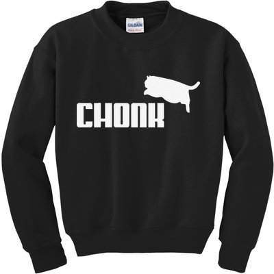 Chonk Cat Meme Funny Kids Sweatshirt