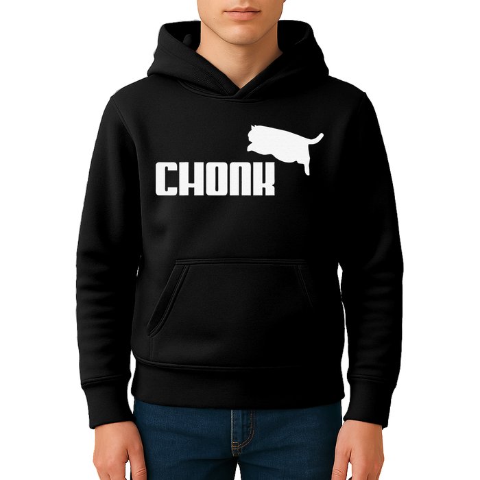 Chonk Cat Meme Funny Kids Hoodie
