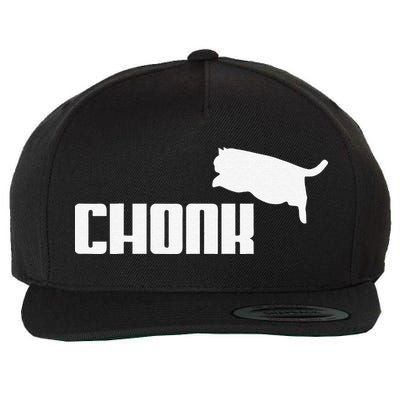 Chonk Cat Meme Funny Wool Snapback Cap