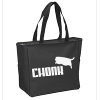 Chonk Cat Meme Funny Zip Tote Bag