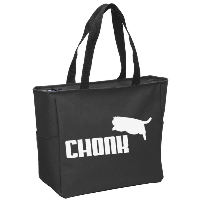 Chonk Cat Meme Funny Zip Tote Bag