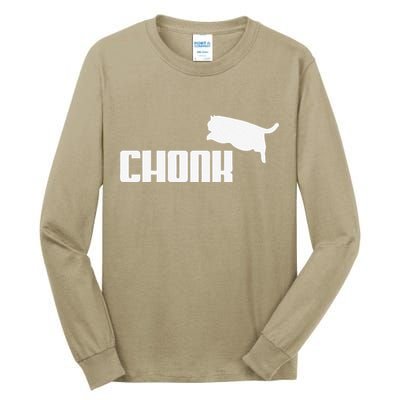 Chonk Cat Meme Funny Tall Long Sleeve T-Shirt