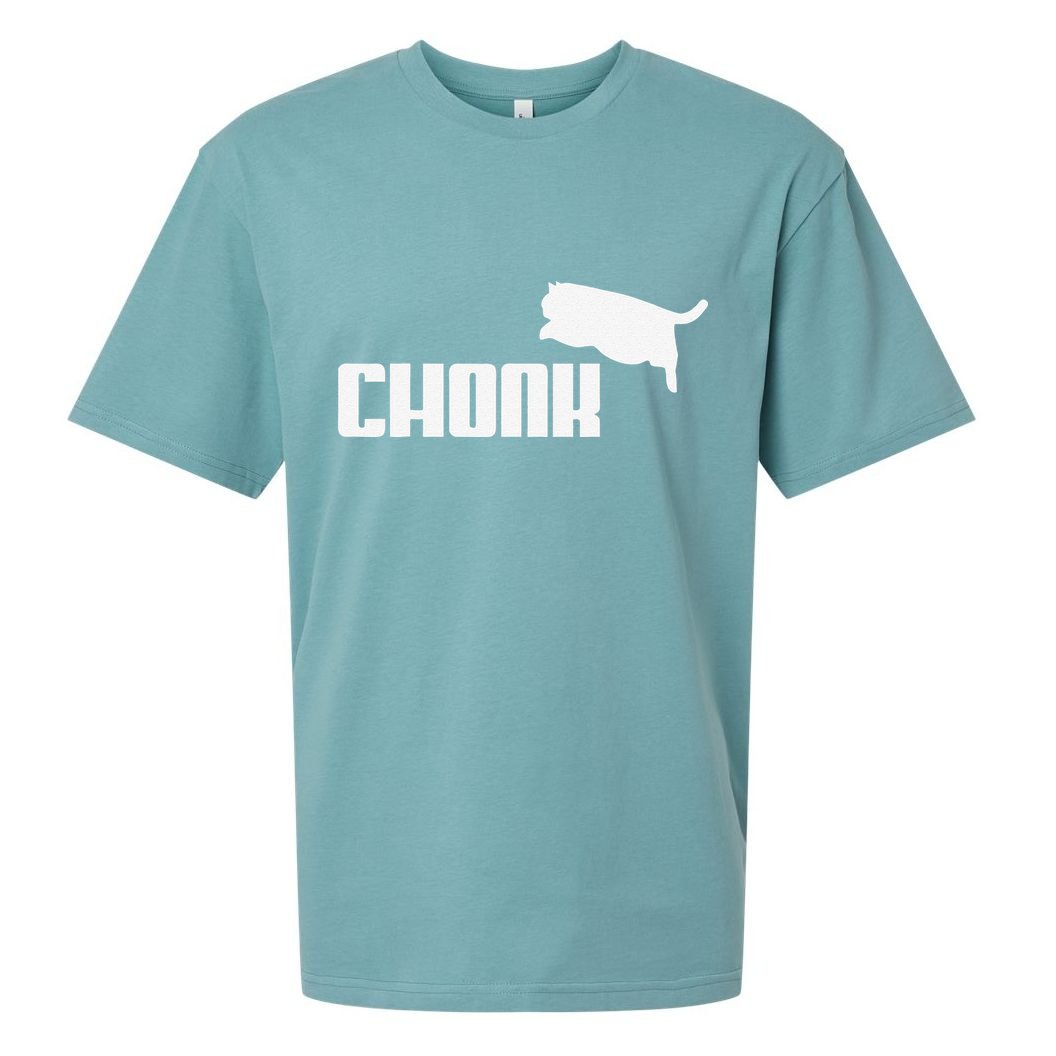 Chonk Cat Meme Funny Sueded Cloud Jersey T-Shirt
