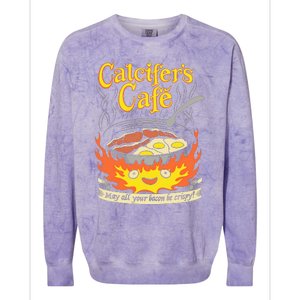 Calcifer's Cafe May All Your Bacon & Eggs Be Crispy Cooking Colorblast Crewneck Sweatshirt