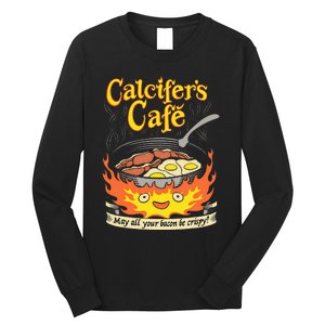 Calcifer's Cafe May All Your Bacon & Eggs Be Crispy Cooking Long Sleeve Shirt