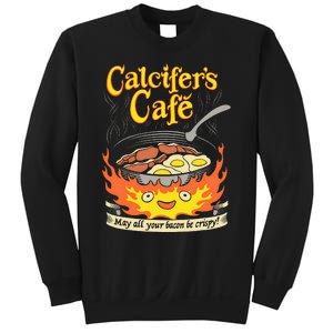 Calcifer's Cafe May All Your Bacon & Eggs Be Crispy Cooking Sweatshirt