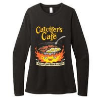 Calcifer's Cafe May All Your Bacon & Eggs Be Crispy Cooking Womens CVC Long Sleeve Shirt