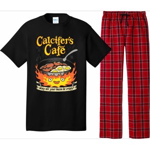 Calcifer's Cafe May All Your Bacon & Eggs Be Crispy Cooking Pajama Set