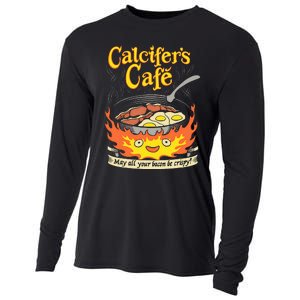 Calcifer's Cafe May All Your Bacon & Eggs Be Crispy Cooking Cooling Performance Long Sleeve Crew