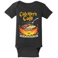 Calcifer's Cafe May All Your Bacon & Eggs Be Crispy Cooking Baby Bodysuit