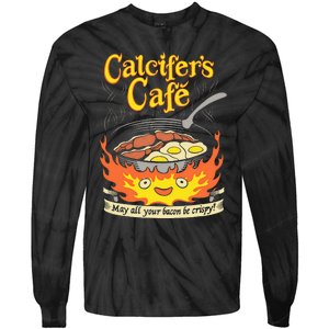 Calcifer's Cafe May All Your Bacon & Eggs Be Crispy Cooking Tie-Dye Long Sleeve Shirt