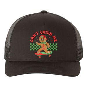 CanT Catch Me Retro Christmas Gingerbread Boy Xmas Yupoong Adult 5-Panel Trucker Hat