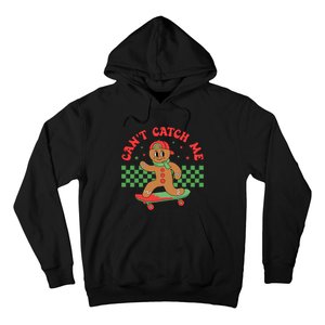 CanT Catch Me Retro Christmas Gingerbread Boy Xmas Hoodie