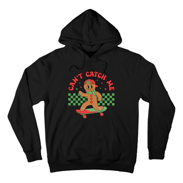 CanT Catch Me Retro Christmas Gingerbread Boy Xmas Hoodie