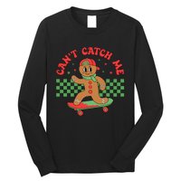 CanT Catch Me Retro Christmas Gingerbread Boy Xmas Long Sleeve Shirt