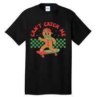 CanT Catch Me Retro Christmas Gingerbread Boy Xmas Tall T-Shirt