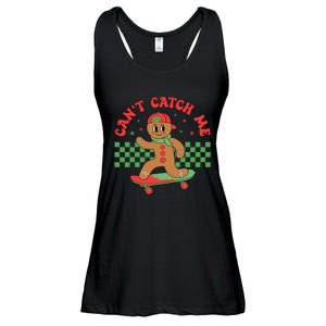 CanT Catch Me Retro Christmas Gingerbread Boy Xmas Ladies Essential Flowy Tank