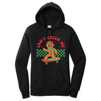 CanT Catch Me Retro Christmas Gingerbread Boy Xmas Women's Pullover Hoodie