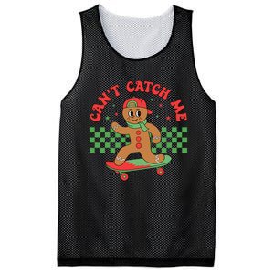 CanT Catch Me Retro Christmas Gingerbread Boy Xmas Mesh Reversible Basketball Jersey Tank