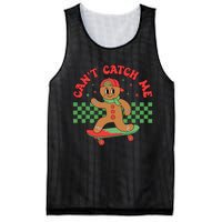 CanT Catch Me Retro Christmas Gingerbread Boy Xmas Mesh Reversible Basketball Jersey Tank