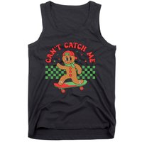 CanT Catch Me Retro Christmas Gingerbread Boy Xmas Tank Top