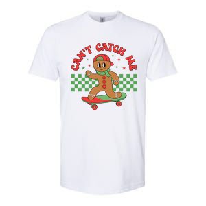 CanT Catch Me Retro Christmas Gingerbread Boy Xmas Softstyle CVC T-Shirt