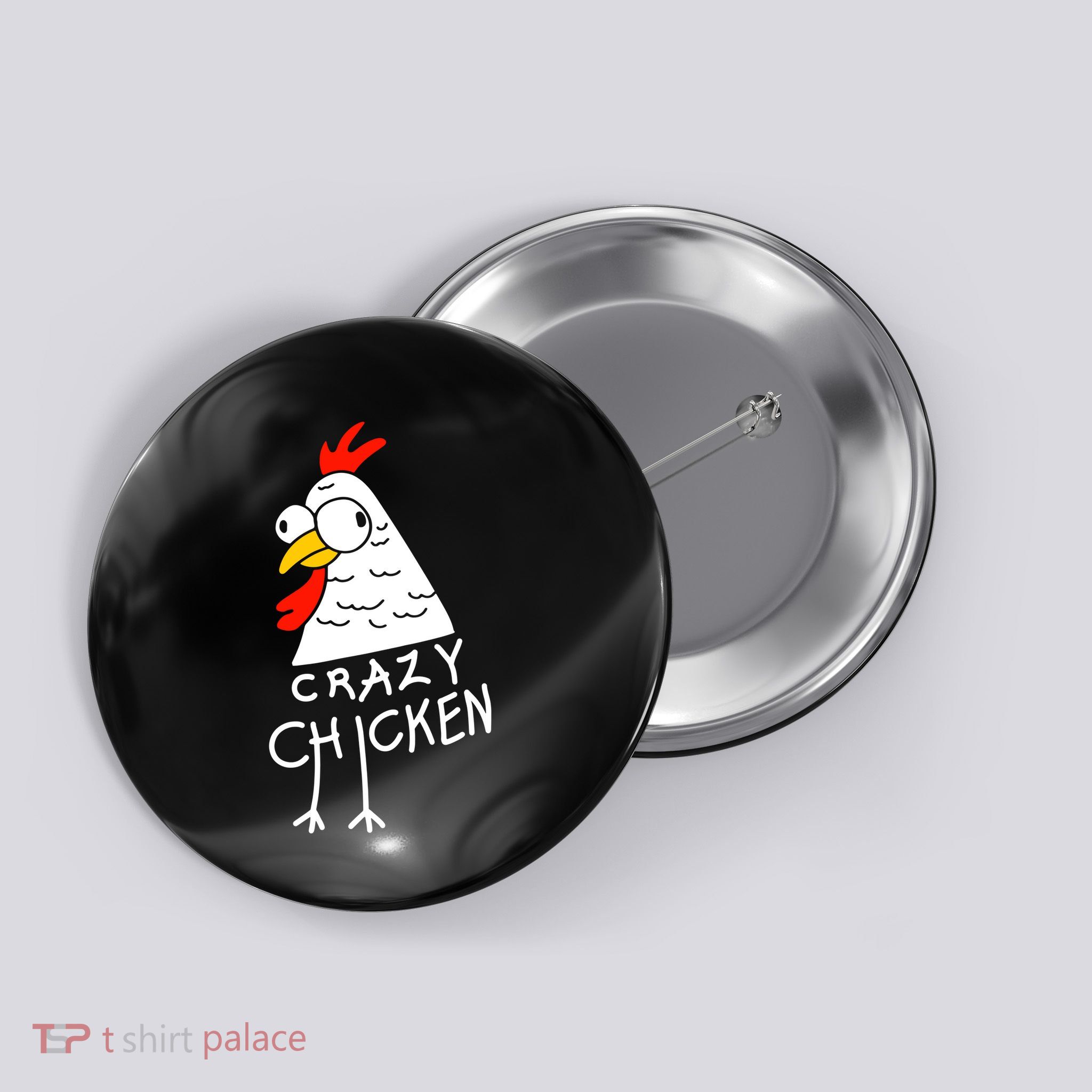 Crazy Chicken Meme Button