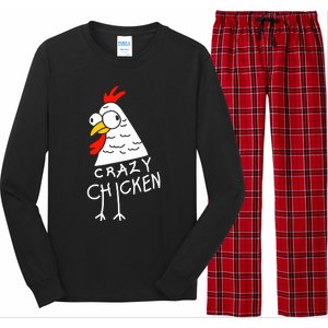 Crazy Chicken Meme Long Sleeve Pajama Set