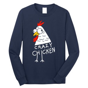 Crazy Chicken Meme Long Sleeve Shirt