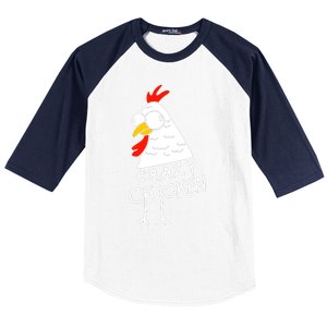 Crazy Chicken Meme Baseball Sleeve Shirt