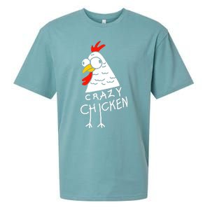 Crazy Chicken Meme Sueded Cloud Jersey T-Shirt