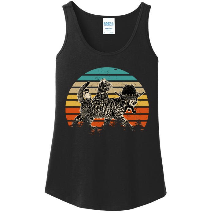 Cowboy Cat Meowdy Funny Cute Vintage Cat Ladies Essential Tank