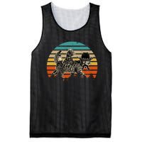 Cowboy Cat Meowdy Funny Cute Vintage Cat Mesh Reversible Basketball Jersey Tank