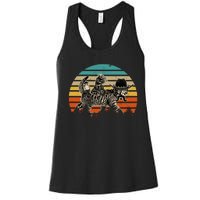 Cowboy Cat Meowdy Funny Cute Vintage Cat Women's Racerback Tank