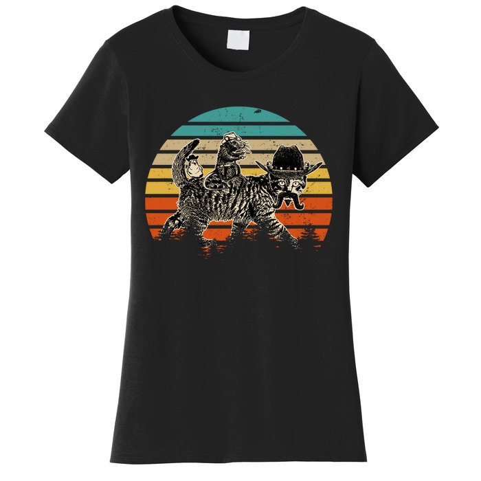 Cowboy Cat Meowdy Funny Cute Vintage Cat Women's T-Shirt