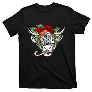 Christmashighland Cow Merrychristmashappyholidays T-Shirt