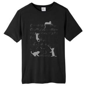 Cute Cats Music Notes Grey Musician Art Tall Fusion ChromaSoft Performance T-Shirt