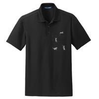 Cute Cats Music Notes Grey Musician Art Dry Zone Grid Polo