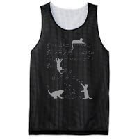 Cute Cats Music Notes Grey Musician Art Mesh Reversible Basketball Jersey Tank