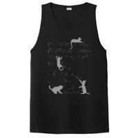 Cute Cats Music Notes Grey Musician Art PosiCharge Competitor Tank