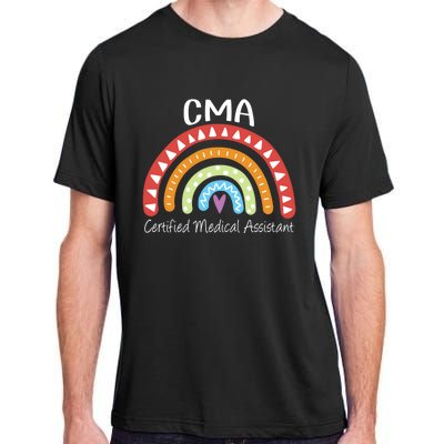 Cma Certified Medical Assistant Rainbow Nurse Gift Adult ChromaSoft Performance T-Shirt